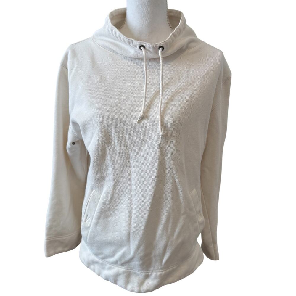 Ralph Lauren LRL Funnel Neck Cozy Cotton Sweatshirt Cream S
